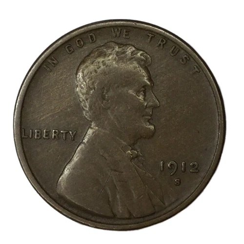 1912-S 1C Lincoln Cent XF #