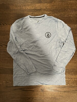 Men s Volcom Lido Solid Long Sleeve UPF 30 Rash Guard Size XL