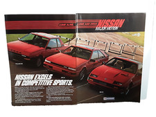 1985 Nissan Excels Pulsar NX 200 SX 300 ZX Cars Red Original Print Ad vintage
