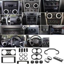 22pcs Full Set Interior Decor Trim Kit For Jeep Wrangler Jk 2007-10 Accessories