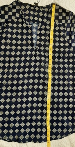 Women's Harve Benard Med Blue Long Sleeve Lightweight Blouse NWT - Picture 9 of 9
