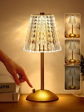 Cordless Lamp, 2000mAh Rechargeable Lamp, Dimmable 3 Colors Touch Lamp Small ...