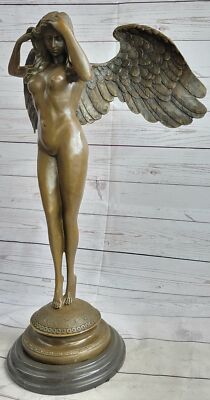 SIGNED Bronze Statue A.A.Weinman, Nude Custodian Angel 