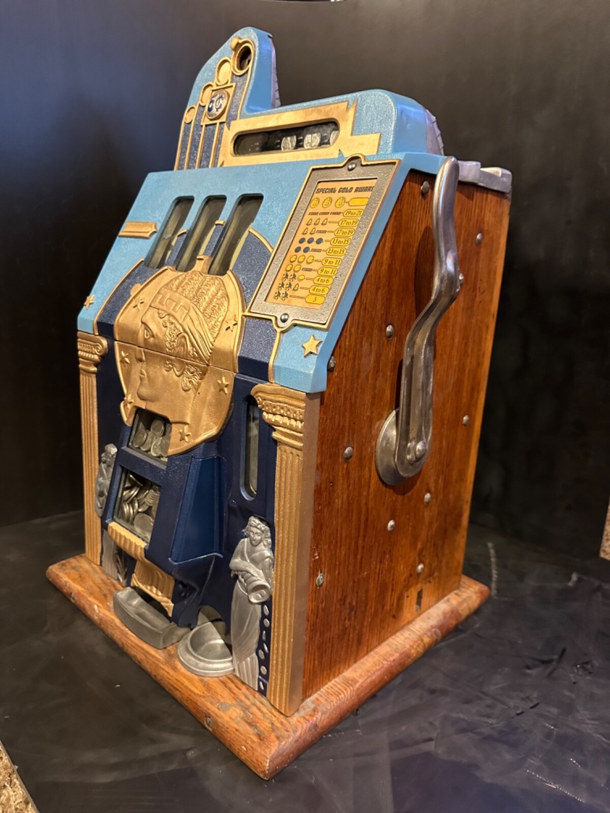 Mills Roman Head .5 cent slot machine. eBay