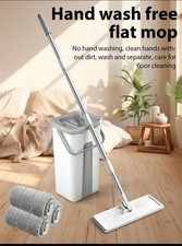 Hand Free Flat Floor Mop And Bucket Set Bucket-mop-3 Clothes 
