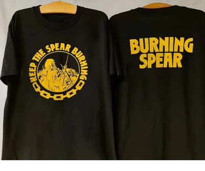 Vtg 1980s Burning Spear Keep The Spear Burning T-Shirt