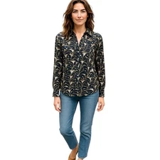 FRNCH Paris Blouse Womens Size Small Floral Clotilda Chiffon Casual Career NWT