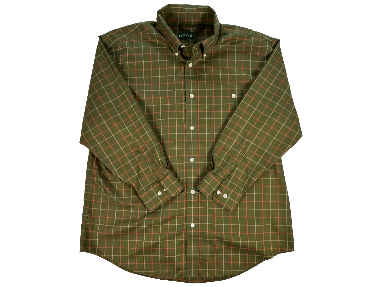 Orvis Mens XL Green Check Button Up Shirt Long Sleeve Outdoor Hunting Fishing
Opens in a new window 