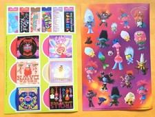 Trolls World Tour Sticker Sheet Lot of 2