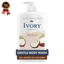 Ivory Mild and Gentle Body Wash, Coconut Scent, for All Skin Types, 35 fl oz NEW 0.31 per gallon