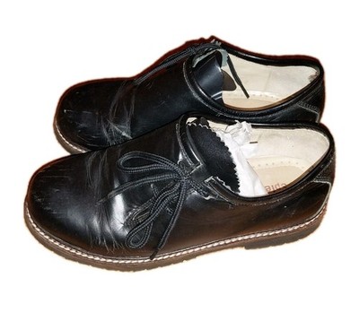 Haferl Schuhe Oktoberfest SPIETH & WENSKY  Herren Gr. 40 Trachten Leder Schwarz