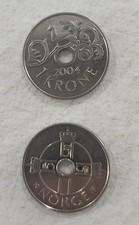 2004 Norway 1 Krone - Crown Prince Haakon Regent to Harald V -Free Shipping!