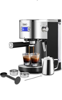 Gevi 2-in-1 Smart Espresso Coffee Machine W Brewer /Frother- GECME400BA-U