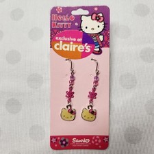 Vintage - Hello Kitty - Sanrio - Claire's - Dangle Earrings - 2005 - Kawaii