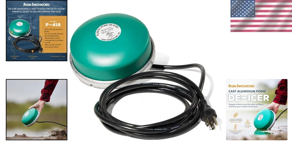 Calentador de estanque flotante exterior, control de termostato Foto 2 de 4