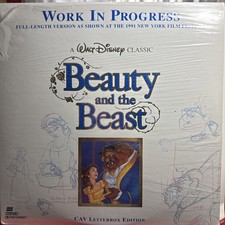 DISNEY'S BEAUTY AND THE BEAST-WORK IN PROGRESS-CAV LTTBX ED-LASERDISC-LIKE NEW