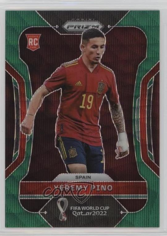 2022 Panini Prizm World Cup Qatar Green Wave Prizm Yeremy Pino #229 ne1