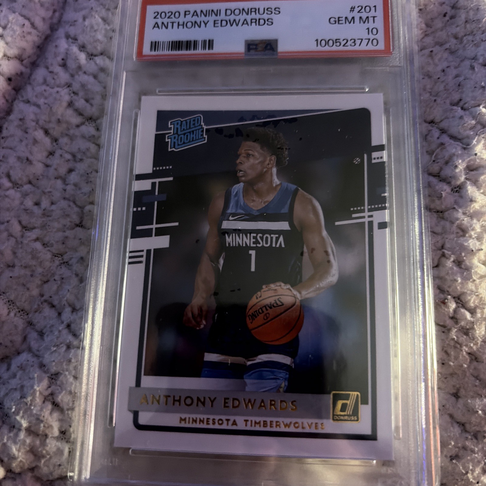 2020-21 Panini Donruss - Rated Rookies Anthony Edwards Psa 10 #201 (RC)