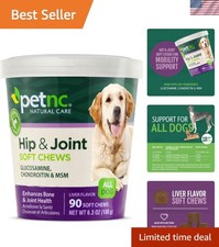 Hip  Joint Health Supplement for Dogs 90 Chews, Glucosamine Chondroitin MSM ...