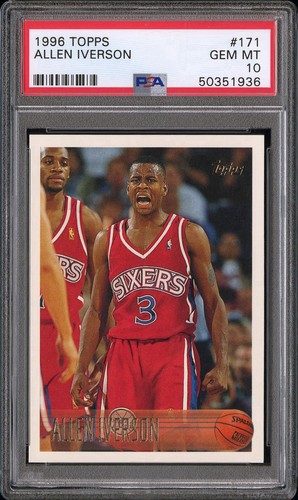 1996-97 Topps Allen Iverson #171 (RC) PSA 10