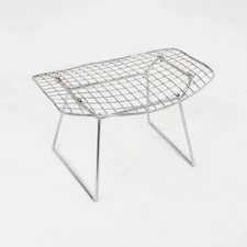 1970s Harry Bertoia for Knoll Wire Bird Ottoman in Chromed Steel 17x24x14 Inches