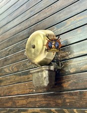 Antike Messing Schiffsglocke Maritim Eisenmontierung, aufgearbeitetes...