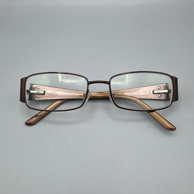 South Hampton Eyeglasses Brown SH0006 BR Rectangular Metal 53-17-135 FRAMES ONLY