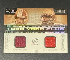 Warrick Dunn & Stephen Davis 2001 Fleer Legacy 1,000 Yard Club Game Jersey /400