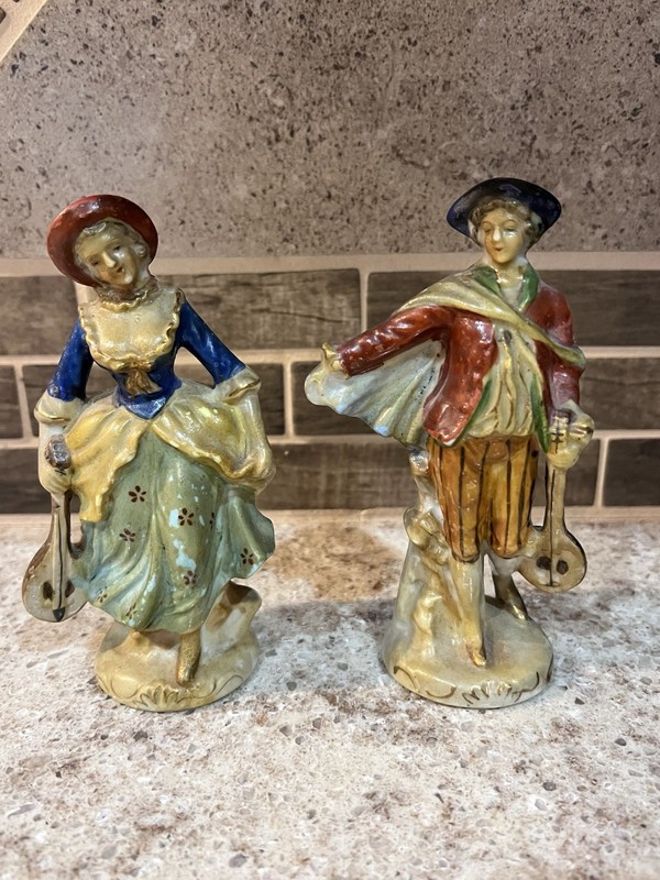 Hand Painted Porcelain Vintage Colonial Set Occupied Japan