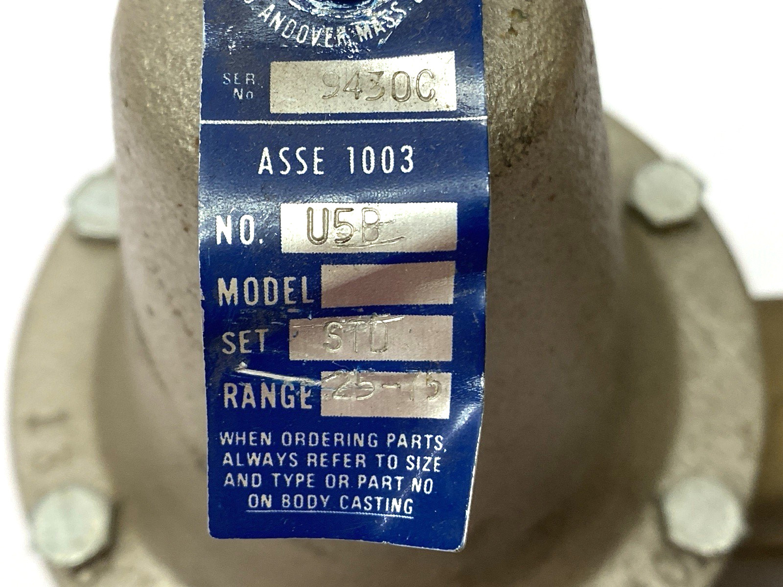 Watts U5B-Z3 11/4 Bronze Water Pressure Reducing Valve 1-1/4"