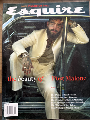 Esquire US Magazine Post Malone 90th Anniversay Issue Oct/Nov 23