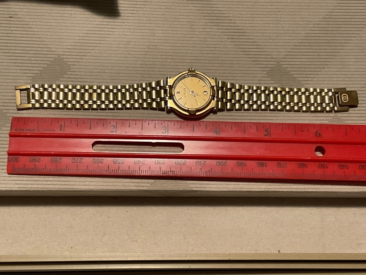 Gucci 9200L Watch Quartz Women's Gold Plated Runs Great-New