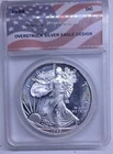 1988 Proof AMERICAN SILVER EAGLE Daniel Carr Over Strike PR68DCAM Anacs Cert