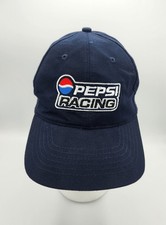 Vintage Blue Pepsi NASCAR Racing Hat Cap Snapback KC Caps Head Shots EUC