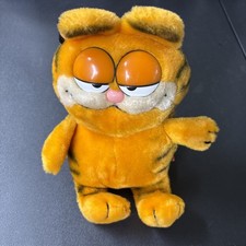 Vintage Garfield the Cat Sitting 9  Plush 1981 Fun Farm