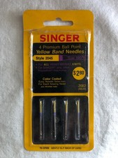 Singer Yellow Band 4 Sewing Machine Needles Ball Point 100/16 Heavyweight Knits