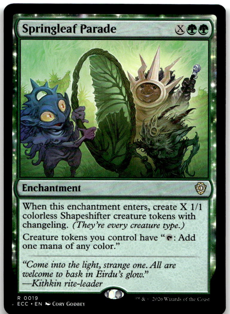 Springleaf Parade 19 Rare Commander: Lorwyn Eclipsed Magic: The Gathering NM