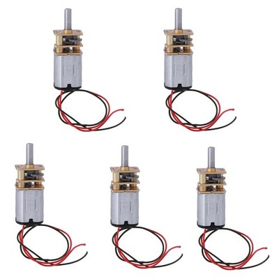 5Pack Mini N20 Gear Motor 36-108rpm DC 3V-9V Slow Speed Motor DIY Toy Gearbox G