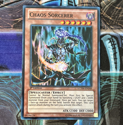 Konami Chaos Sorcerer LCYW-EN248 Secret Rare 1st Ed ATK 2300 DEF 2000