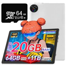 10.1 inch Android 15 Tablet 32GB 64GB Touchscreen Hexa-core Processor Wi-Fi IPS