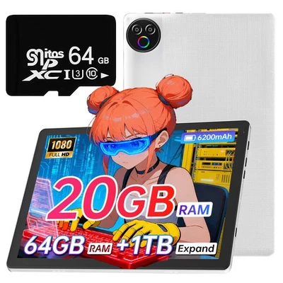 URAO 10.1 inch Android 15 Tablet 32GB 64GB Touchscreen Hexa-core Processor Wi-Fi IPS