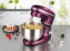 Beere Küchenmaschine 6L Edelstahlschüssel - 1.500 WATT mit Planetenrührwerk