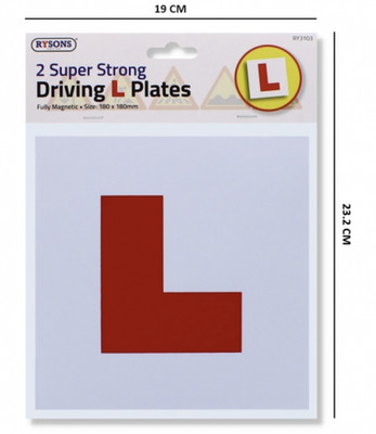 2x Rysons Super Strong FULLY Magnetic L Plates 18cm Legal Size Learner Driver