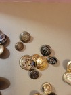 Vintage LOT of 50+ Brass Buttons Military Crests Jeans Crowns Various Sizes — photo 8