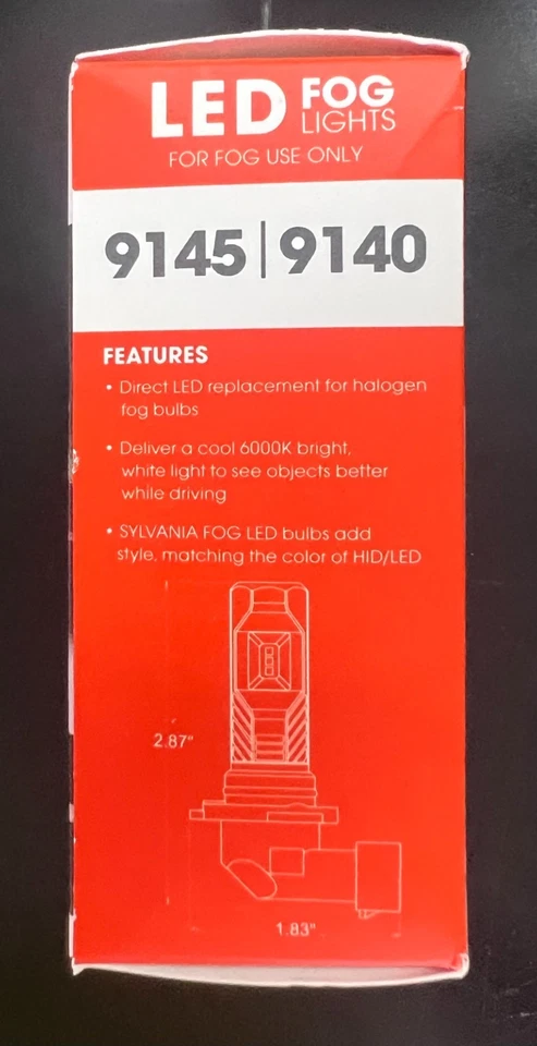 Sylvania 9145/9140 LED FOG Light BULBS, 2 PACK 9568 - Image 3 of 4