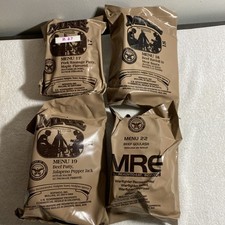 Lot Of 4 MRE U.S. Military Ready to Eat Meals INSP 2025 Menu 17,18,19,22, Z27