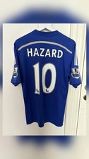 Chelsea FC 2014/2015 Home Eden Hazard Authentic Size M PL Badges