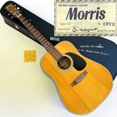 Morris Maurice W-15 Acoustic Guitar Dreadnought Japan Vintage with Case