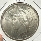 Early - 1923 Peace Silver Dollar - 90% US Coin AU details fast shipping