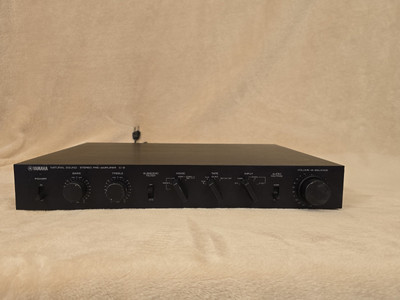 Yamaha C-2 Control Amplifier Transistor Super Low Noise FET Audio Japan Black